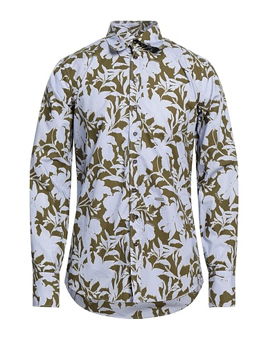 DSQUARED2 Patterned shirt Military green 100% Cotton