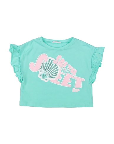 LIU •JO T-shirt Light green 95% Cotton, 5% Elastane