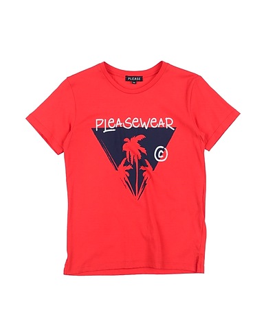 PLEASE T-Shirt Tomatenrot 100% Baumwolle