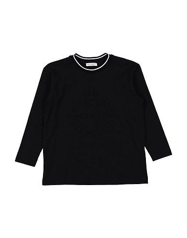 DOLCE&GABBANA T-shirt Black 100% Cotton, Viscose, Elastane
