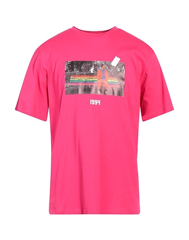 THROWBACK. T-shirt Fuchsia 100% Cotton