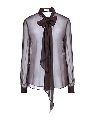 SAINT LAURENT Silk shirts & blouses Plum 100% Silk