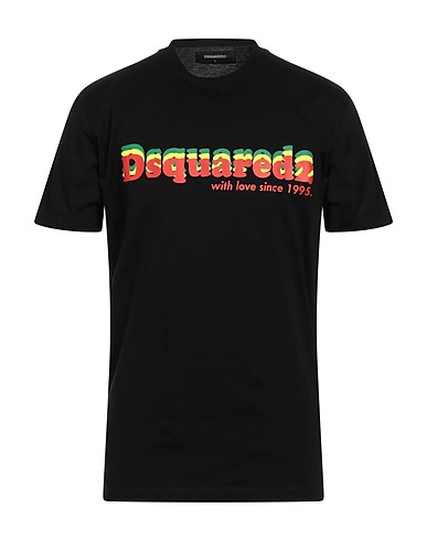 DSQUARED2 T-shirt Μαύρο 100% Βαμβάκι
