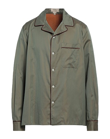 NICK FOUQUET Solid color shirt Military green 100% Cotton