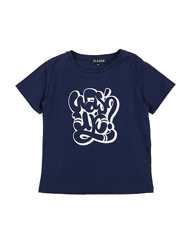 PLEASE T-shirt Bleu marine 100% Coton