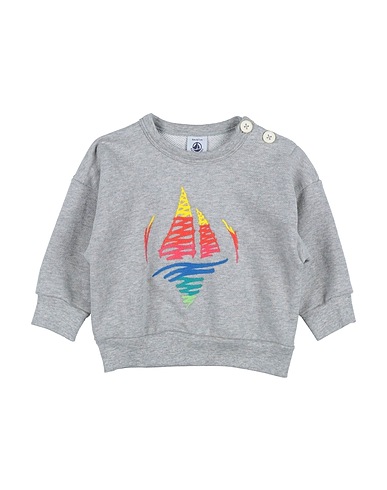 PETIT BATEAU Sweatshirt Hellgrau 100% Baumwolle
