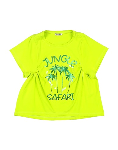 FRACOMINA MINI T-shirt Lime green 95% Cotton, 5% Elastane