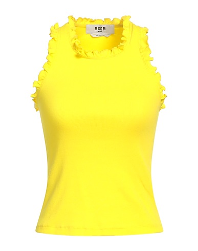 MSGM Top Giallo 95% Cotone, 5% Elastan