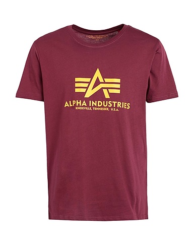 ALPHA INDUSTRIES T-shirt Burgundy 100% Cotton