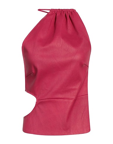 AMIRI Top Magenta 100% Ovine leather, Cotton, Elastane