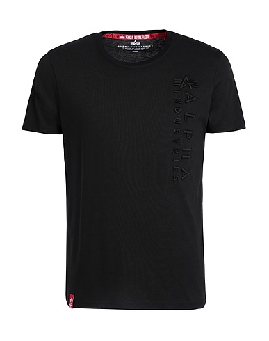 ALPHA INDUSTRIES Camiseta Negro 100% Algodón