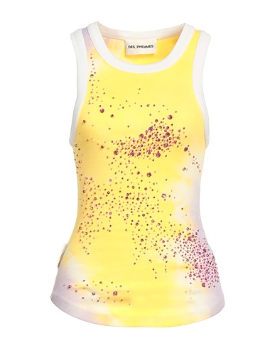DES_PHEMMES Vest Pastel yellow 97% Cotton, 3% Elastane