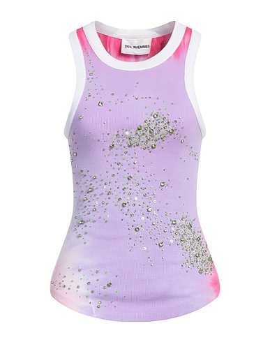 DES_PHEMMES Tanktop Lila 97% Baumwolle, 3% Elastan