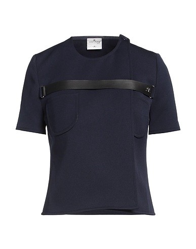 COURRÈGES Top Azul marino 83% Poliéster, 17% Acetato