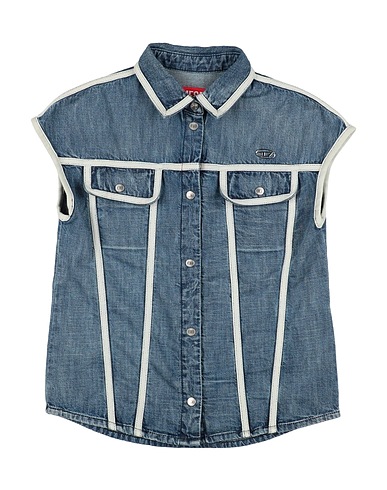 DIESEL Camicia di jeans Blu 100% Cotone
