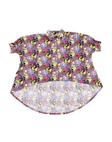 GAëLLE Paris Camicie  e bluse fantasia Fucsia 97% Cotone, 3% Elastan