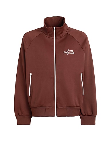 GUESS スウェット ブラウン ポリエステル 92% / ポリウレタン 8%