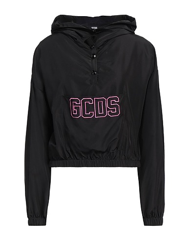 GCDS Hooded track jacket  Black 100% Polyester