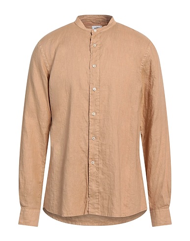 ASPESI Chemise de couleur unie Sable 100% Lin