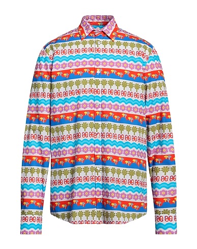 EGONLAB. Patterned shirt White 100% Cotton
