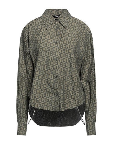 GCDS Camicie  e bluse fantasia Verde militare 100% Cotone