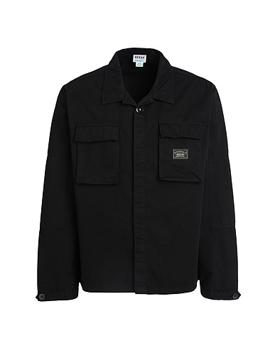 GUESS Einfarbiges Hemd Schwarz 100% Baumwolle