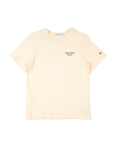 CALVIN KLEIN JEANS T-shirt Pastel yellow 100% Cotton