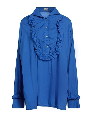 MASSIMO ALBA Top Azurblau 100% Baumwolle
