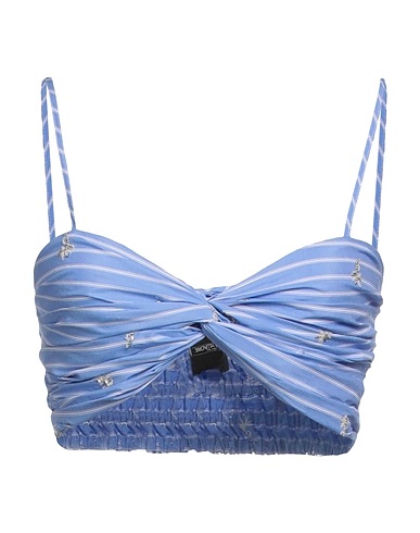 SIMONETTA RAVIZZA Top Blu chiaro 70% Poliestere, 30% Cotone