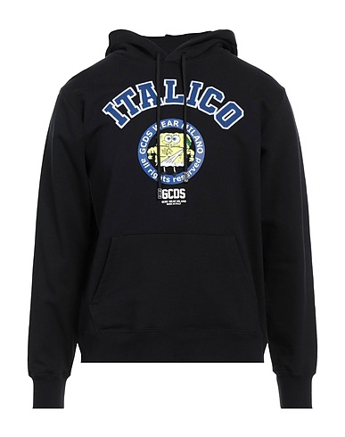 GCDS Hooded track jacket  Black 100% Cotton