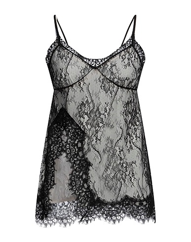 PINKO Top Black 100% Polyamide, Viscose, Cotton