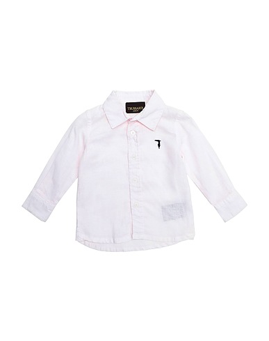 TRUSSARDI JUNIOR Camicia tinta unita Rosa chiaro 70% Cotone, 30% Lino