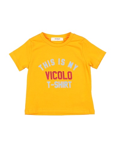 VICOLO T-shirt Arancione 95% Cotone, 5% Elastan