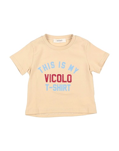 VICOLO T-shirt Beige 95% Coton, 5% Élasthanne