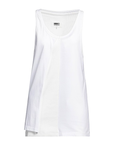 MM6 MAISON MARGIELA Tanktop Weiß 98% Baumwolle, 2% Elastan
