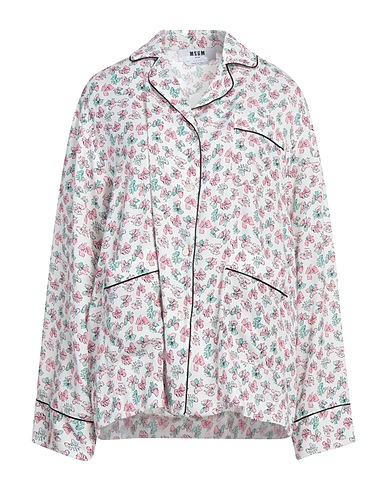 MSGM Patterned shirts & blouses White 100% Polyester