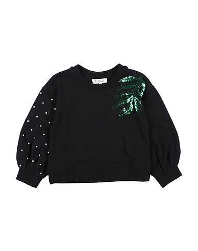 TWINSET Sweatshirt Black 95% Cotton, 5% Elastane, Polyester