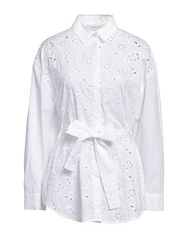 FABIANA FILIPPI Lace shirts & blouses White 92% Cotton, 8% Polyester