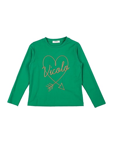 VICOLO T-Shirt Grün 93% Baumwolle, 7% Elastan