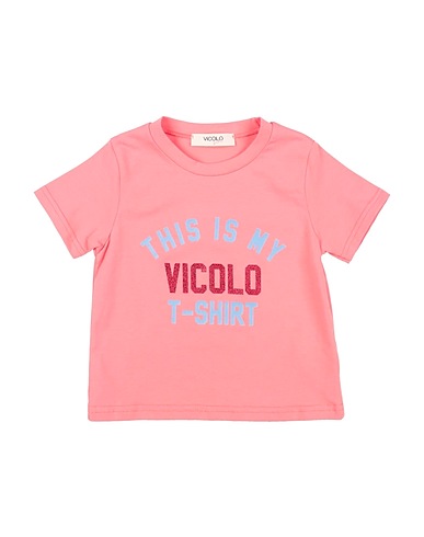 VICOLO T-shirt Pink 95% Cotton, 5% Elastane