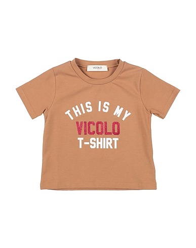 VICOLO T-Shirt Kamel 95% Baumwolle, 5% Elastan
