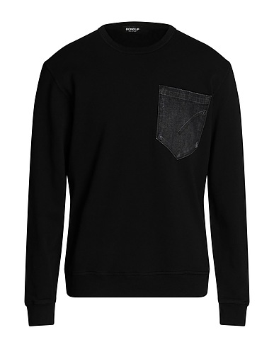 DONDUP Sweatshirt Black 100% Cotton, Elastomultiester, Elastane