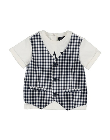 FAY T-shirt Midnight blue 100% Cotton, Elastane, Polyester