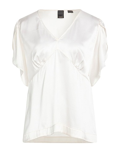PINKO Top Ivory 94% Silk, 6% Elastane