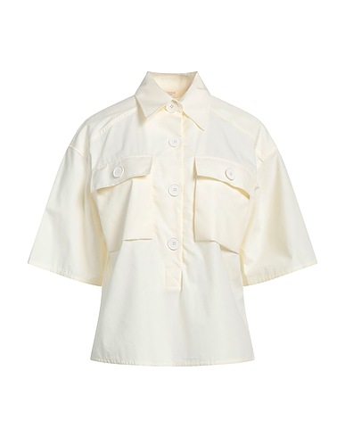 GLANSHIRT Solid color shirts & blouses Ivory 100% Cotton