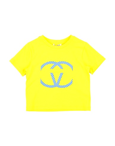 VICOLO T-shirt Yellow 95% Cotton, 5% Elastane