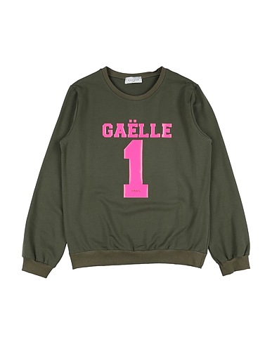 GAëLLE Paris Sweatshirt Military green 96% Cotton, 4% Elastane