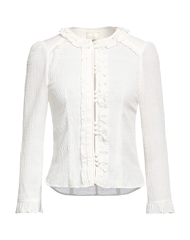 ISABEL MARANT Solid color shirts & blouses White 97% Polyester, 3% Elastane