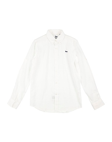 HARMONT & BLAINE Solid color shirt White 100% Linen