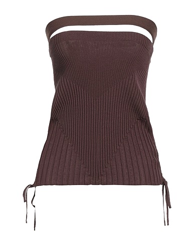 ANDREĀDAMO Top Dark brown 80% Viscose, 10% Polyester, 9% Polyamide, 1% Elastane